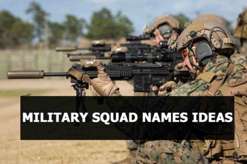 Military Squad Names Ideas