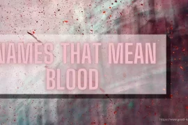 40+ Names That Mean Blood For Your Characters