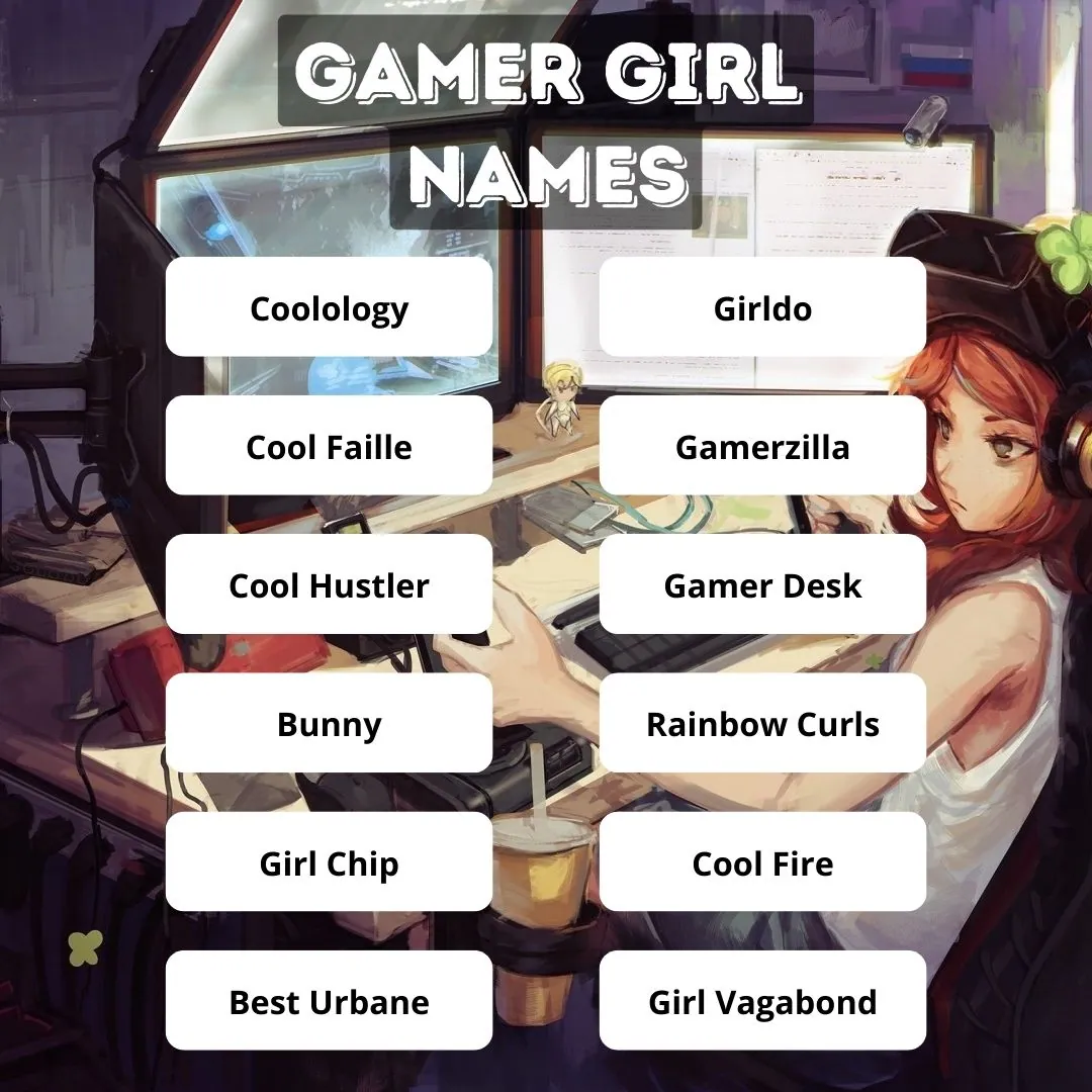 999 Best Cool Gamer Girl Names Good Name