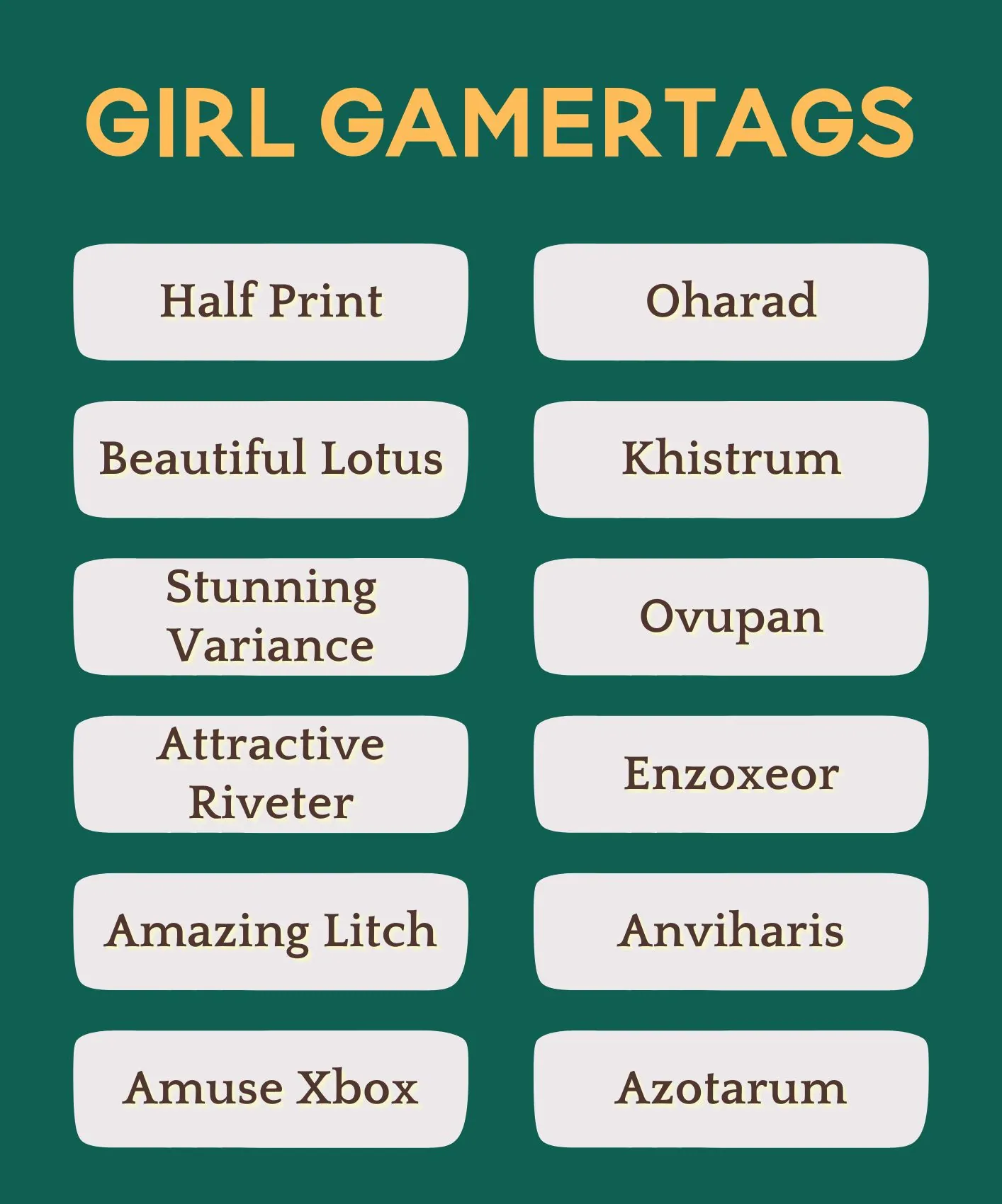 651 Unique Gamer Tags Idea For Girls Good Name