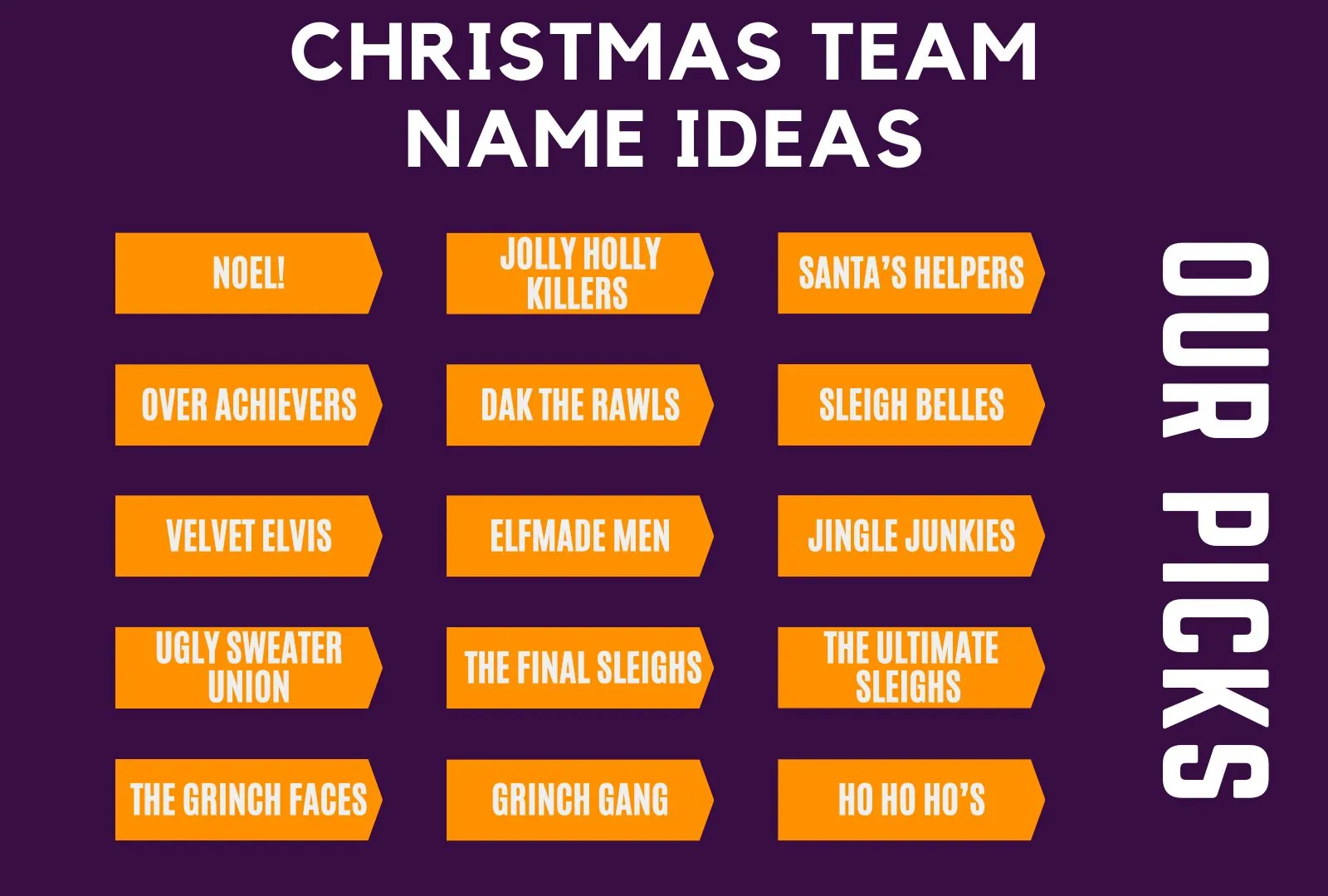 51 Genius Christmas Team Name Ideas