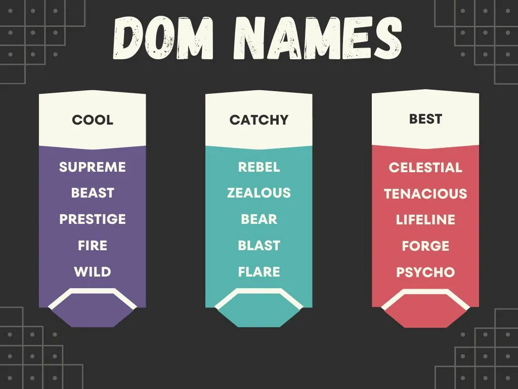 Pet names for doms