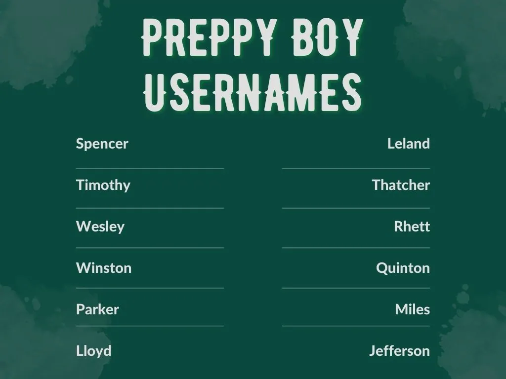 70 Catchy And Unique Preppy Usernames Good Name