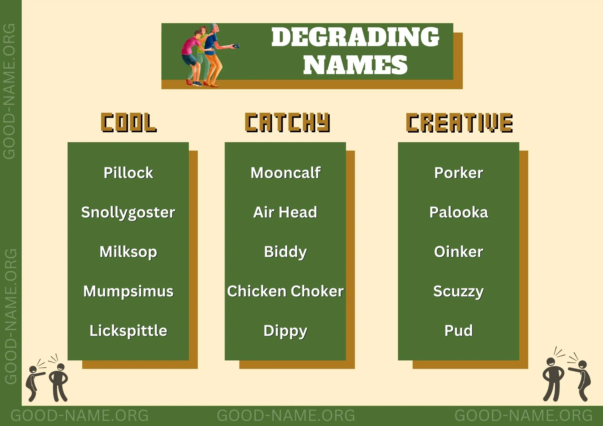 60 Funny And Creative Degrading Names Good Name