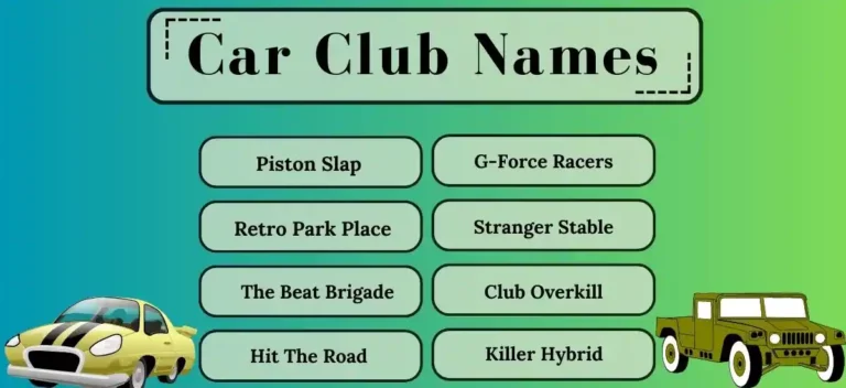 Car Club Names